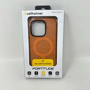 Cellhelmet Fortitude 6.1” Orange Case for an iPhone 14 Pro